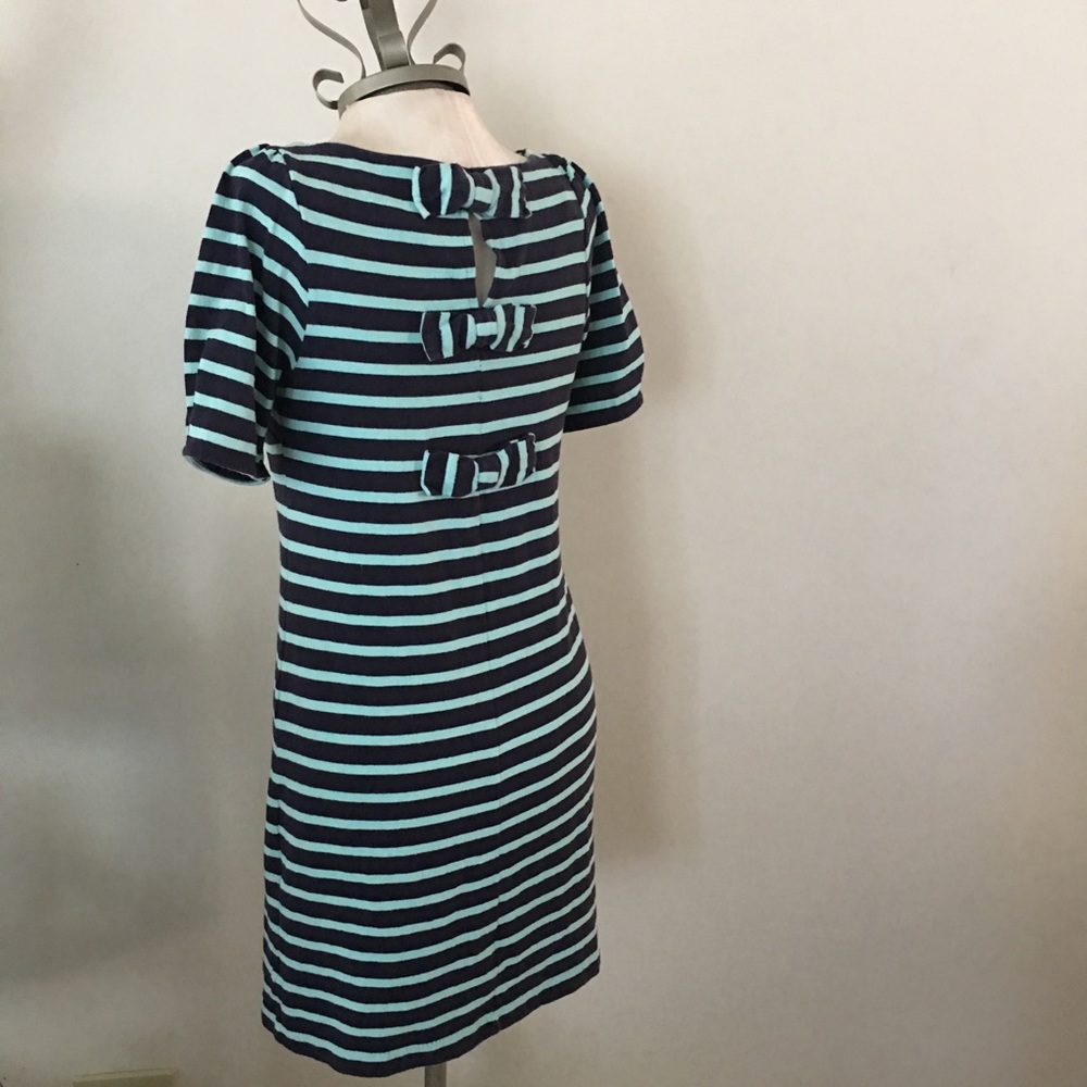 Anthropologie Striped Bow Back Dress